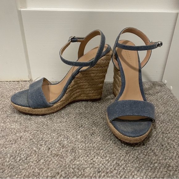 Barneys New York Denim Espadrille Wedges - Picture 3 of 7